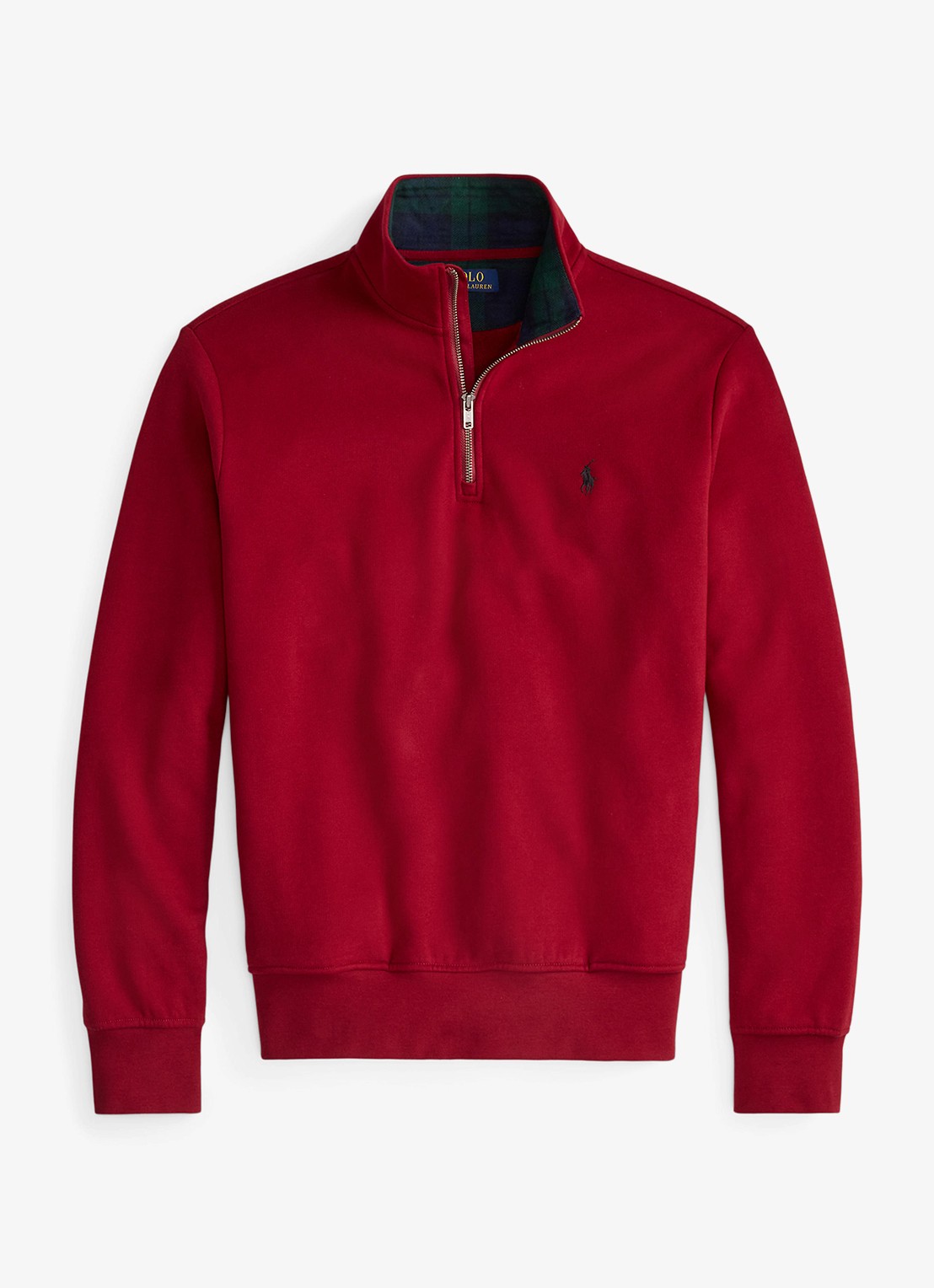 Ralph Lauren Sweater van fleece met logoborduring - voorkant 2 holiday red / rood