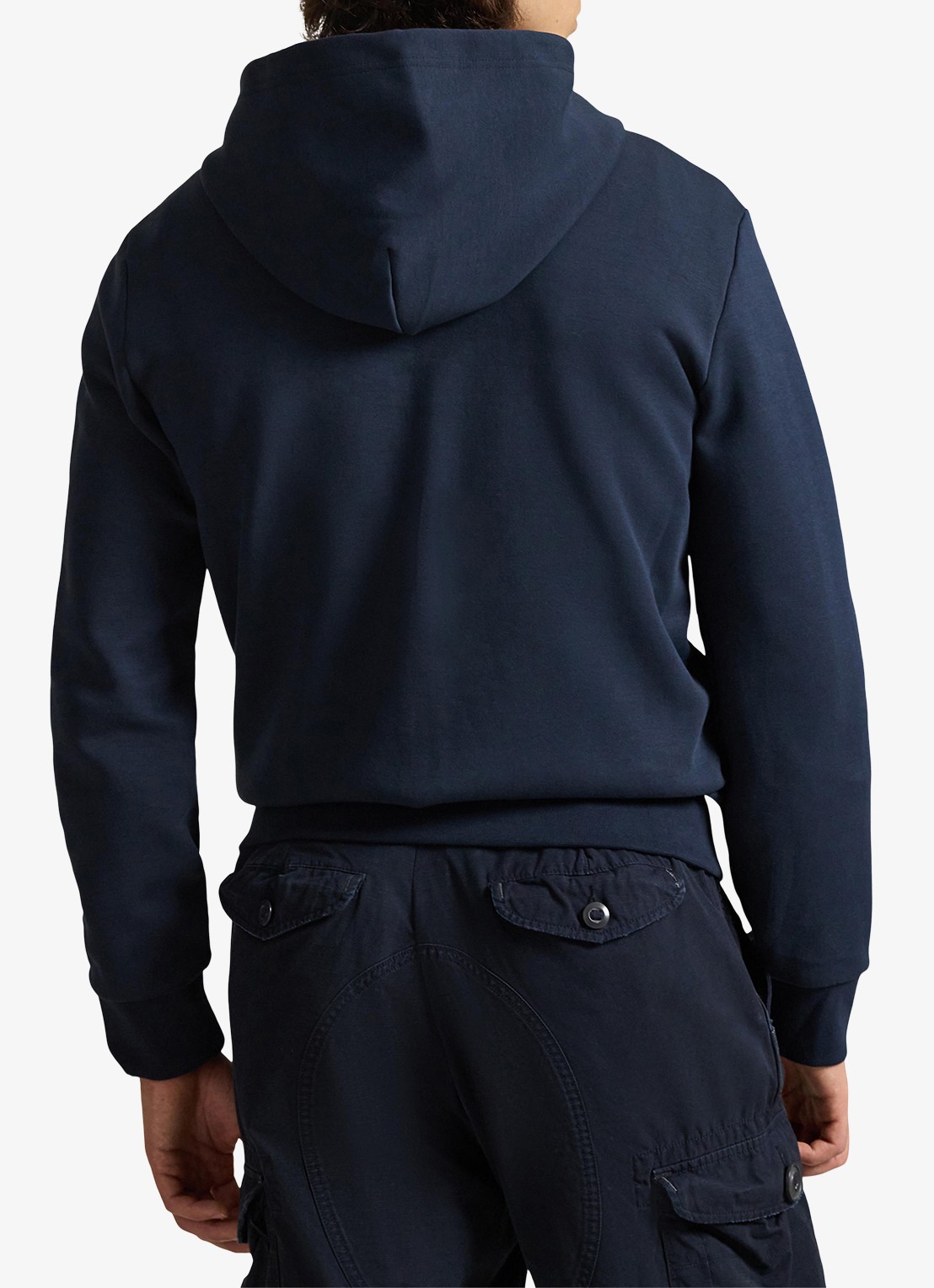 Ralph Lauren Sweatvest met capuchon en logoborduring - achterkant aviator navy
