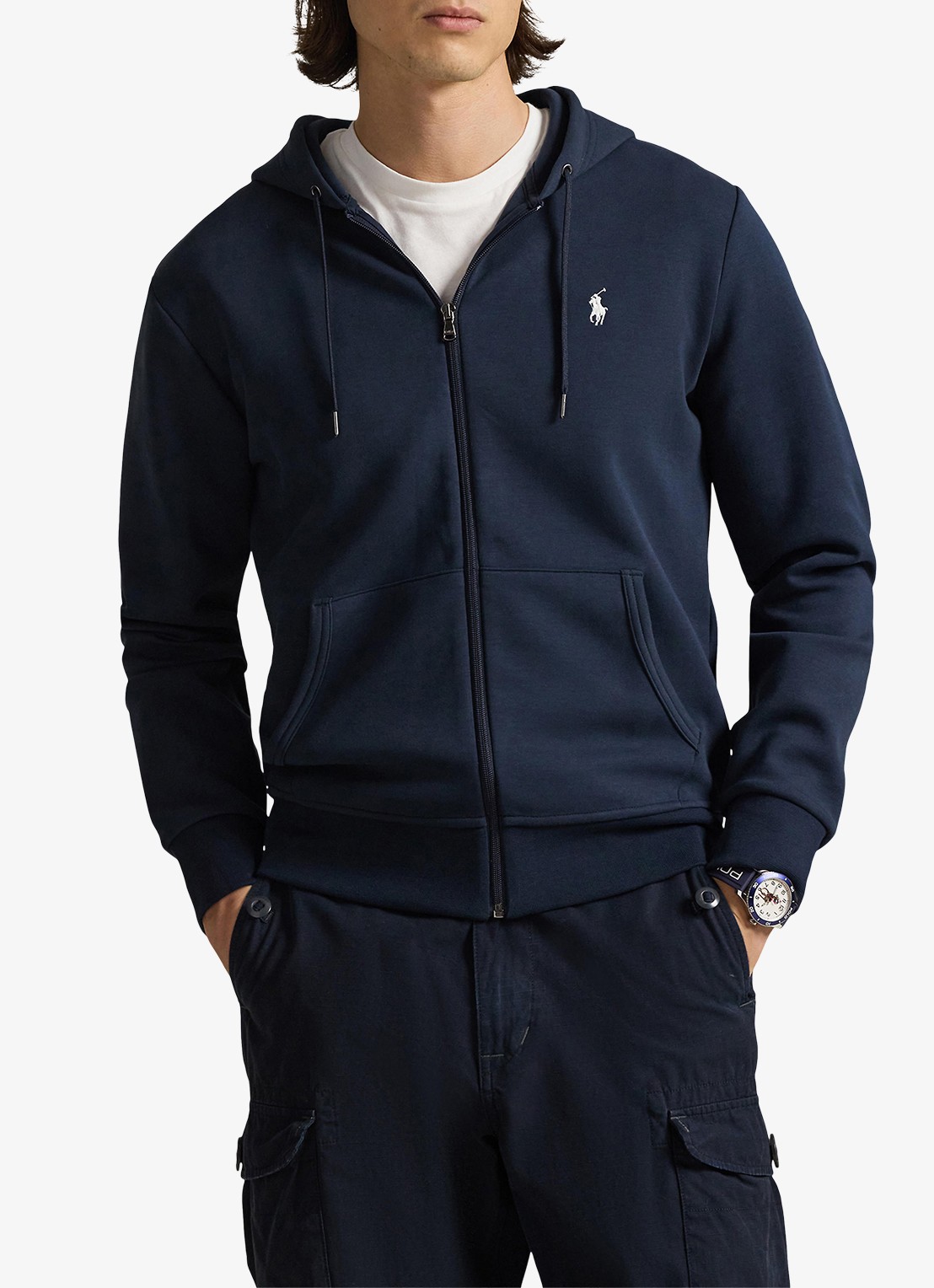 Ralph Lauren Sweatvest met capuchon en logoborduring - detail 4 aviator navy