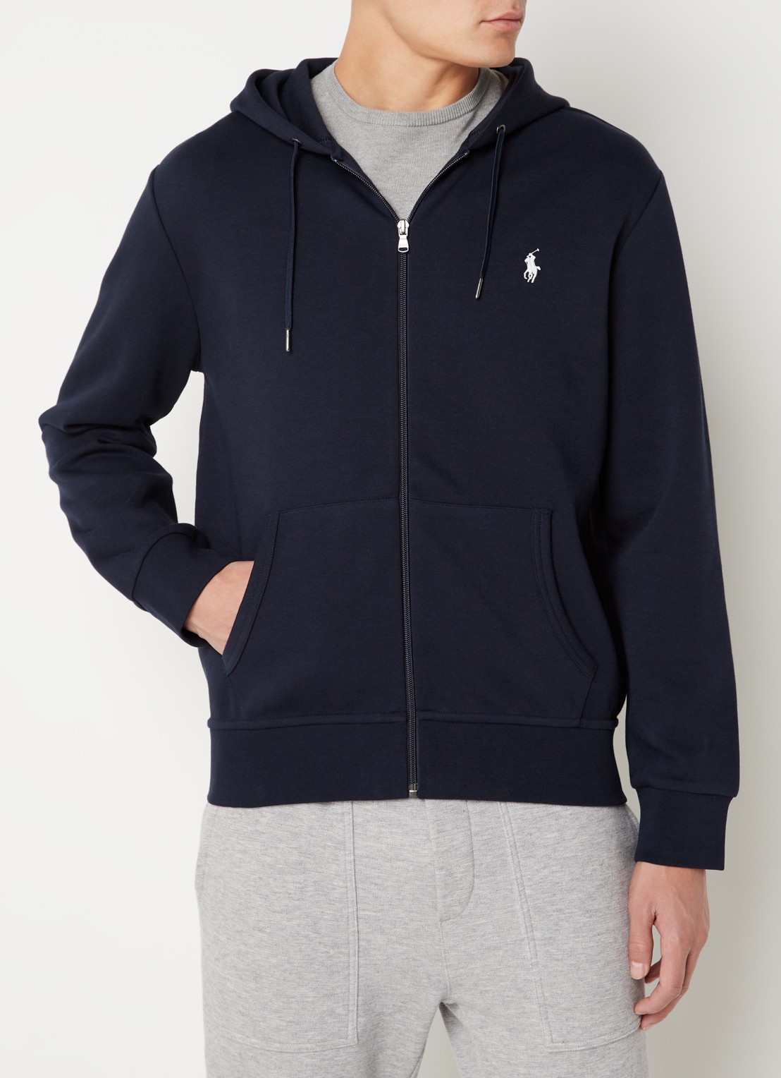 Ralph Lauren Sweatvest met capuchon en logoborduring - detail 5 aviator navy