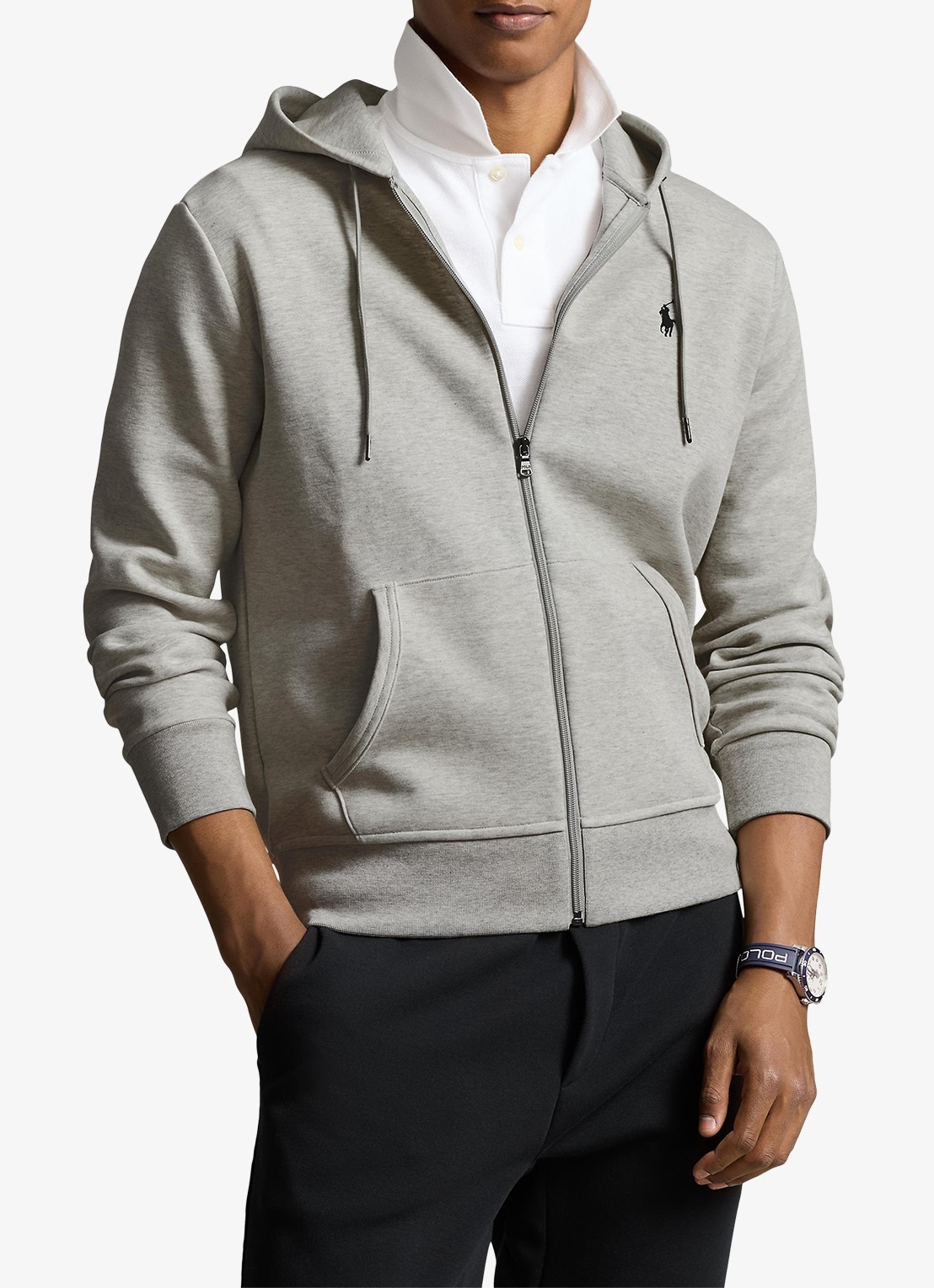 Ralph Lauren Sweatvest met capuchon en logoborduring - detail 3 lt sport heather