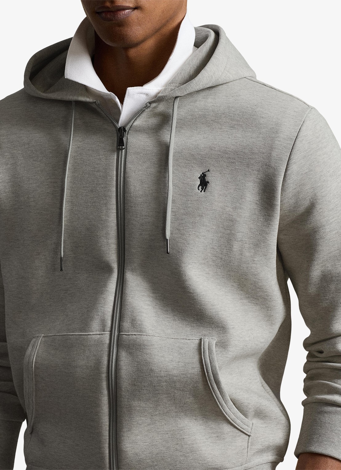 Ralph Lauren Sweatvest met capuchon en logoborduring - detail 4 lt sport heather