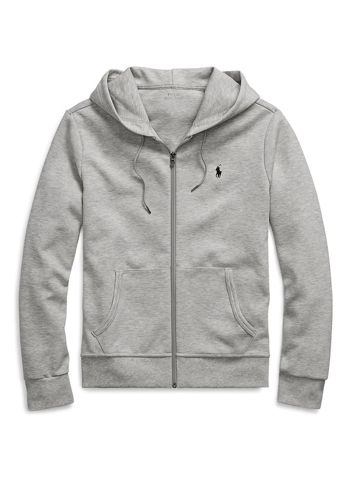Ralph Lauren Sweatvest met capuchon en logoborduring - voorkant 7 lt sport heather