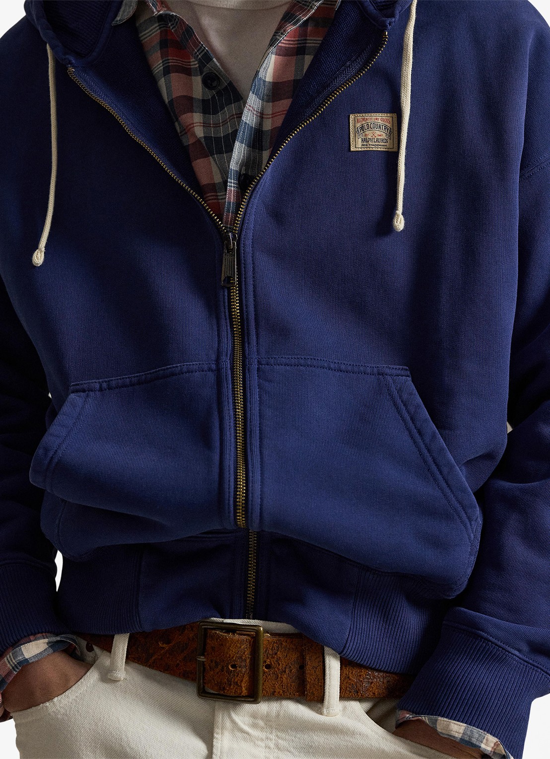 Ralph Lauren Sweatvest met capuchon en steekzakken - detail 4 dark cobalt-2x28