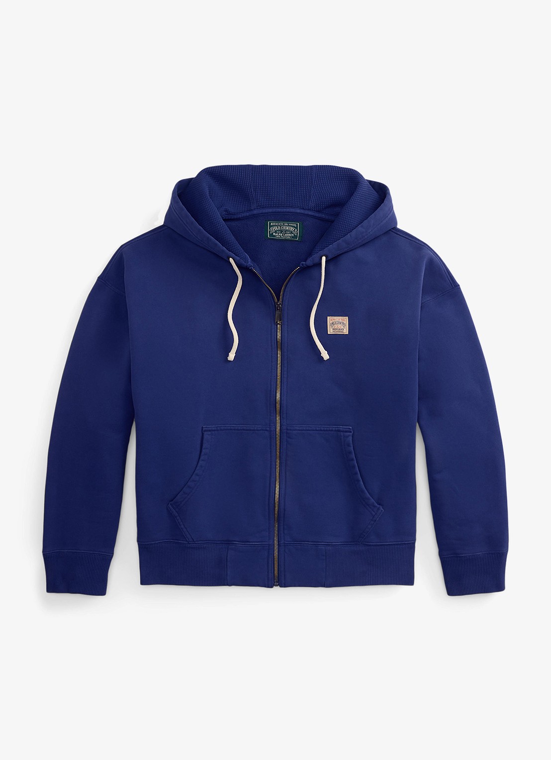 Ralph Lauren Sweatvest met capuchon en steekzakken - voorkant dark cobalt-2x28
