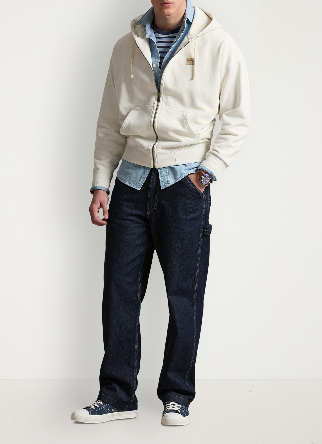 Ralph Lauren Sweatvest met capuchon en steekzakken - voorkant 2 nevis-2wun