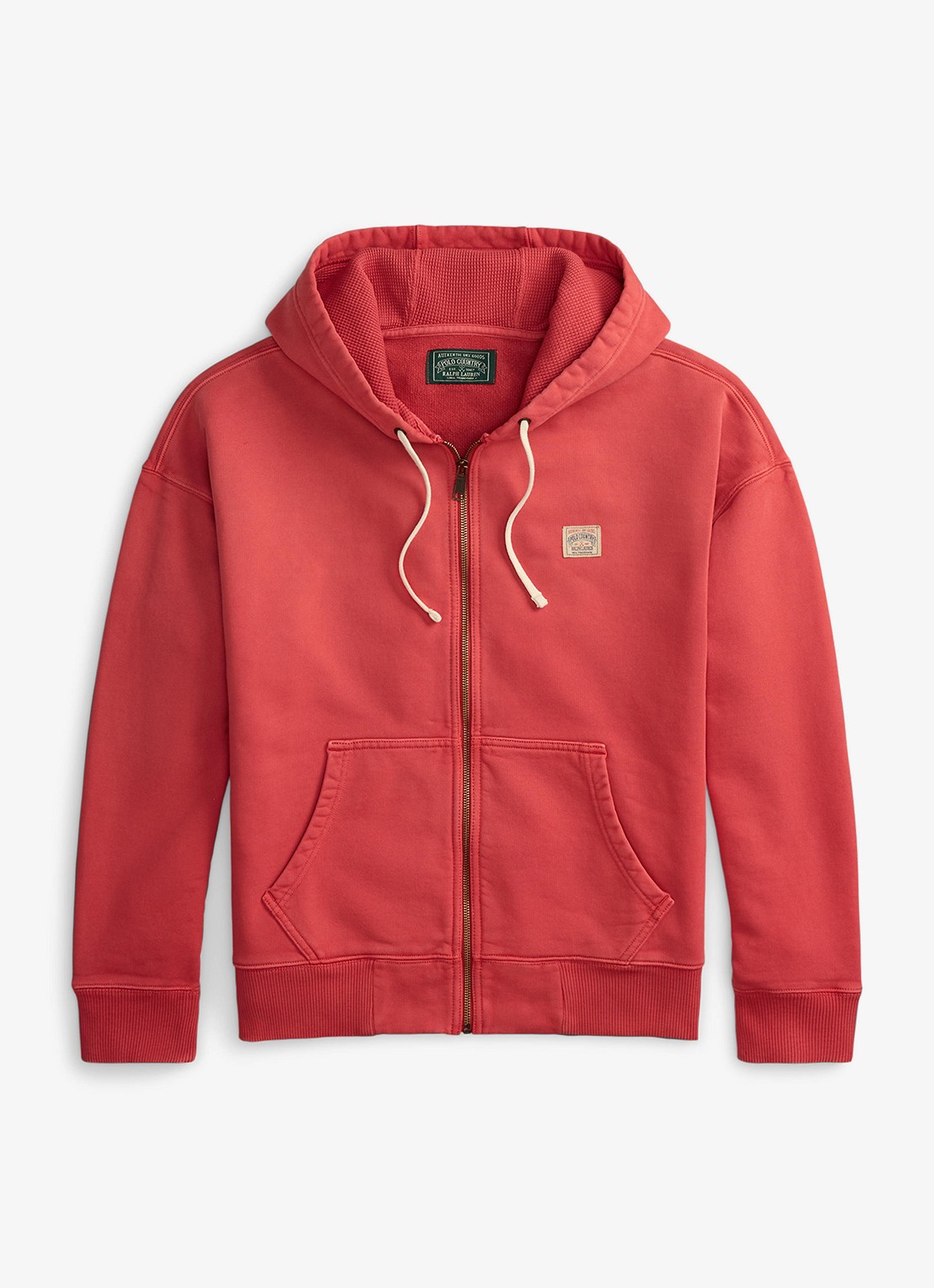 Ralph Lauren Sweatvest met capuchon en steekzakken - voorkant 3 sunrise red-2yfv