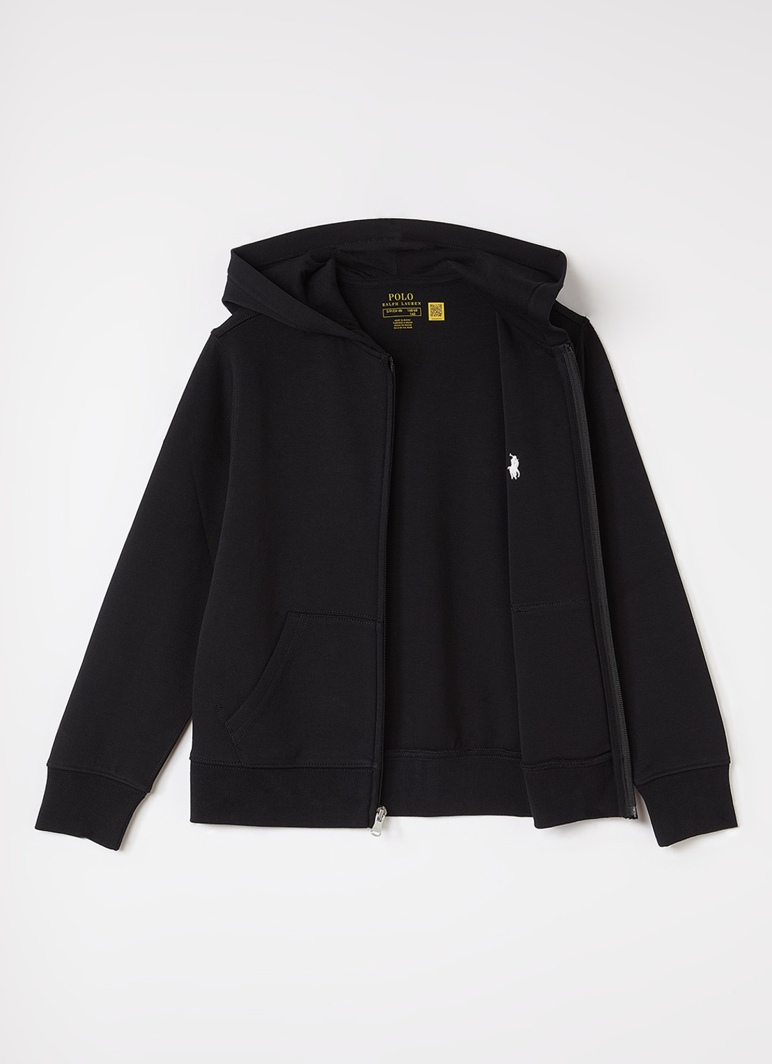 Ralph Lauren Sweatvest met capuchon - voorkant 3 zwart