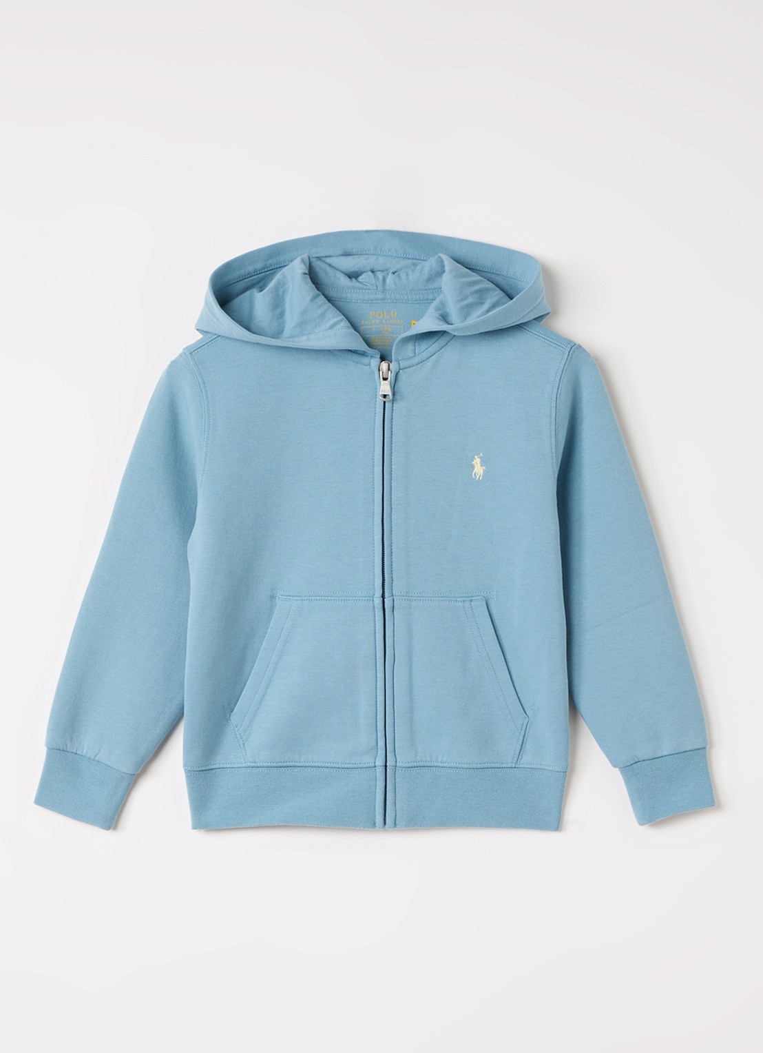 Ralph Lauren Sweatvest met capuchon - voorkant blauwgrijs