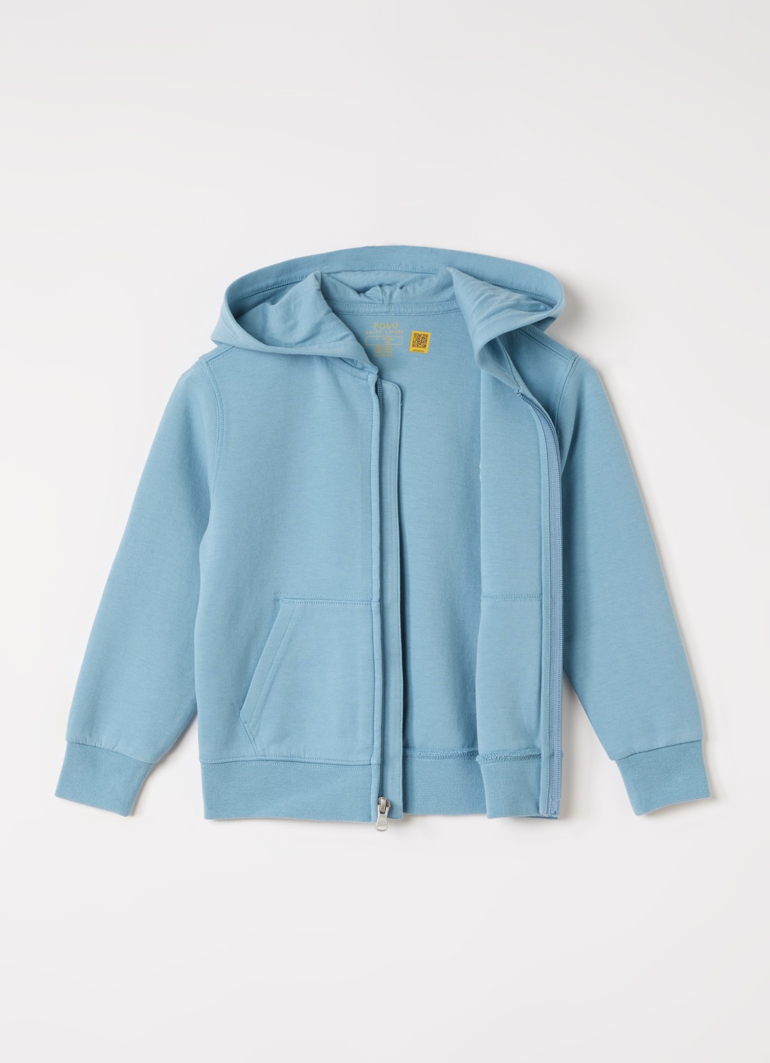 Ralph Lauren Sweatvest met capuchon - voorkant 2 blauwgrijs