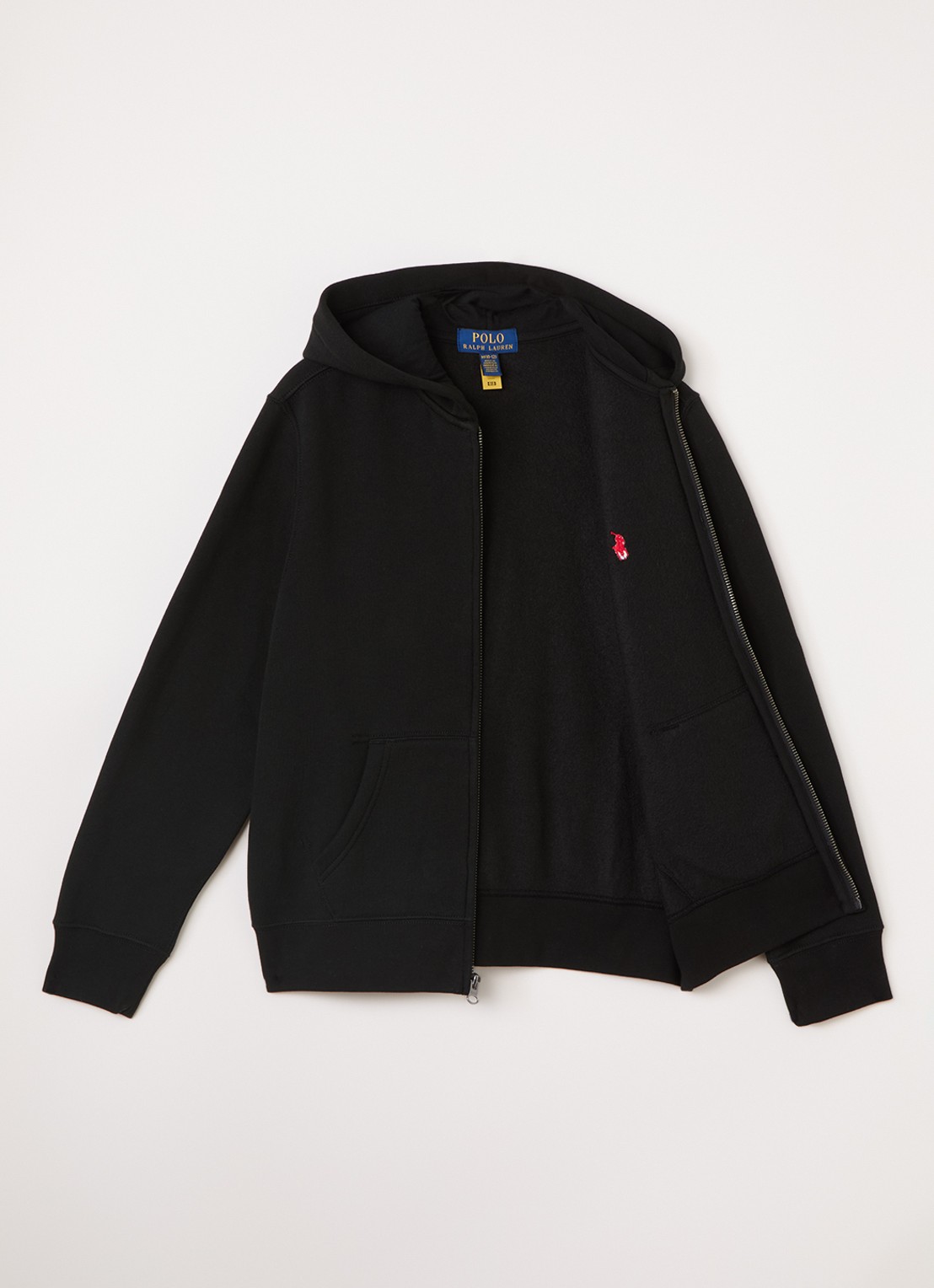 Ralph Lauren Sweatvest met logo - voorkant 3 zwart