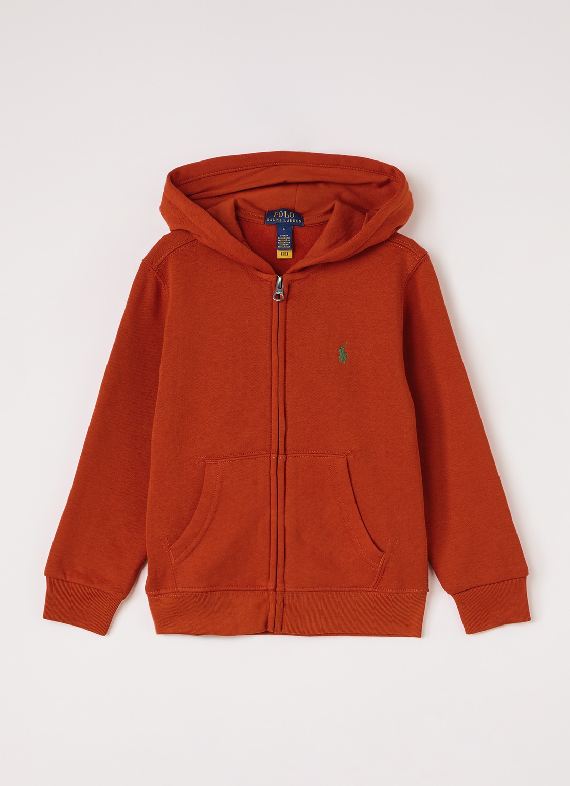Ralph Lauren Sweatvest met logo - voorkant 2 oranje