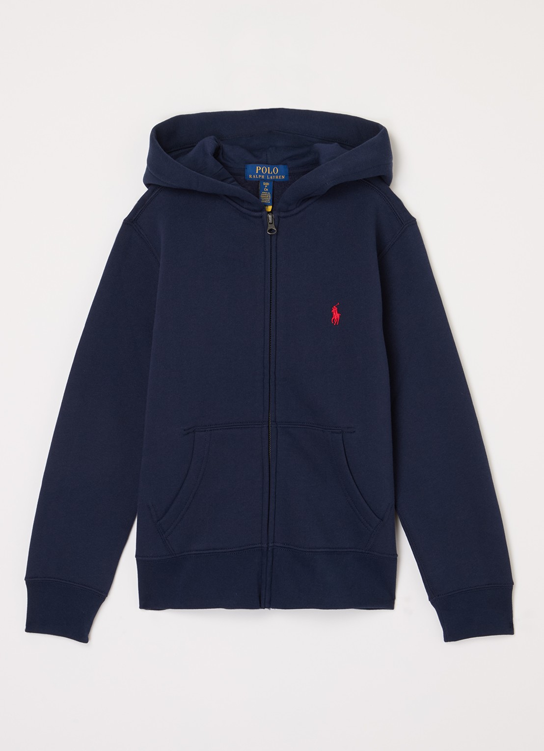 Ralph Lauren Sweatvest met logoborduring - voorkant blauw