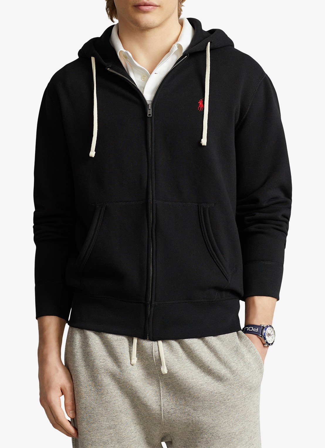 Ralph Lauren Sweatvest met logoborduring - detail 4 zwart