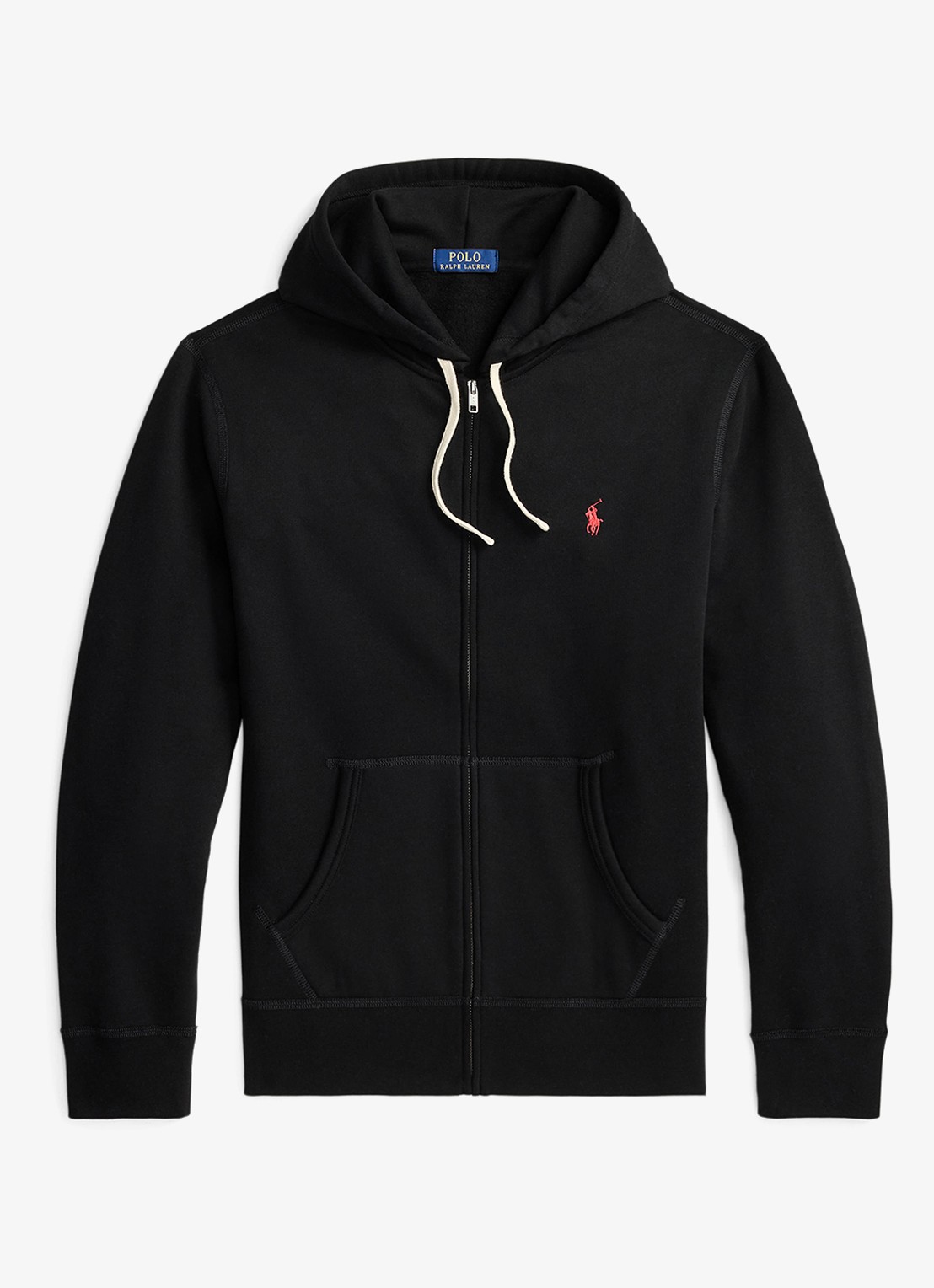 Ralph Lauren Sweatvest met logoborduring - voorkant 2 zwart