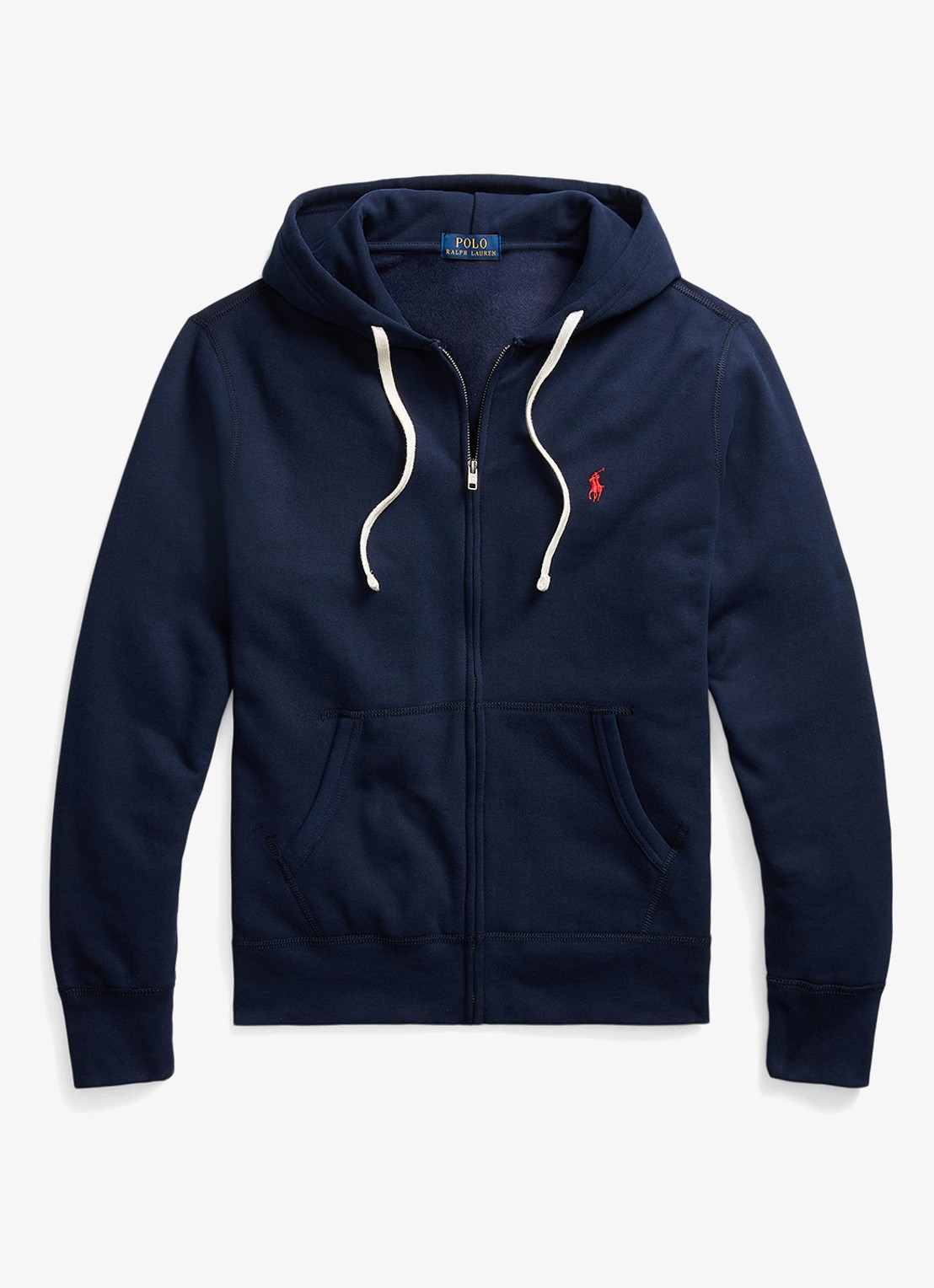 Ralph Lauren Sweatvest met logoborduring - voorkant 3 cruise navy / donkerblauw