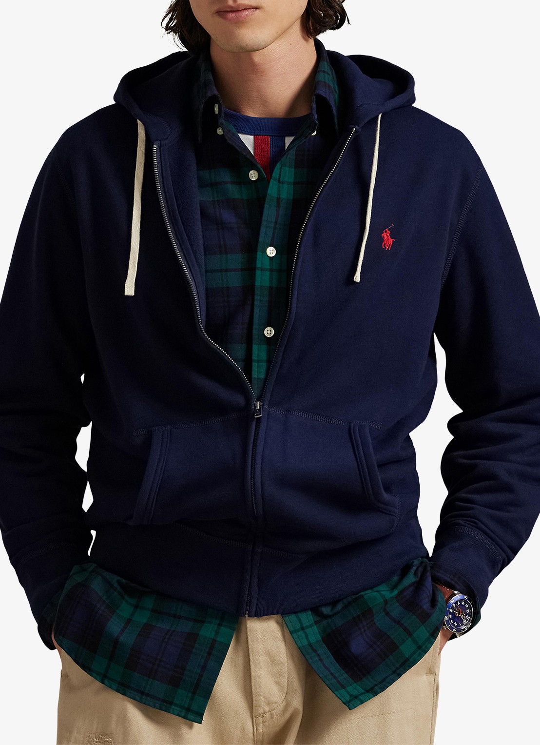 Ralph Lauren Sweatvest met logoborduring - detail 8 cruise navy / donkerblauw