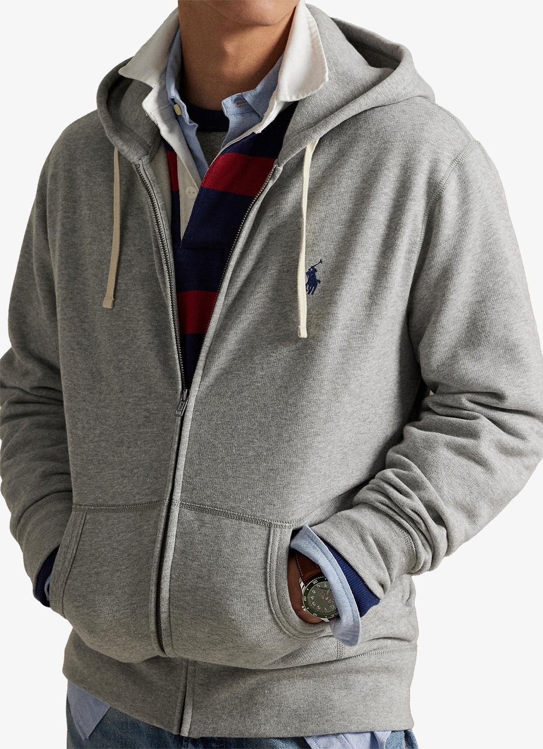 Ralph Lauren Sweatvest met logoborduring - detail 5 andover heather / grijs