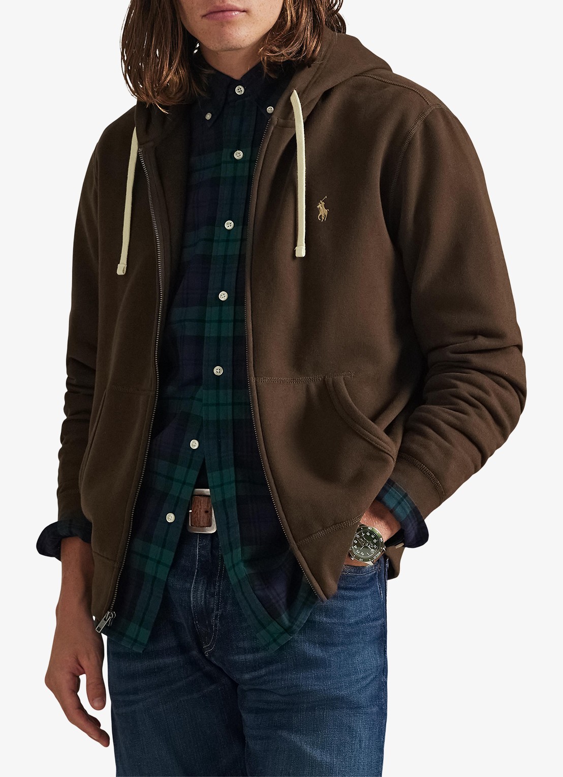 Ralph Lauren Sweatvest met logoborduring - detail 4 nutmeg brown / bruin