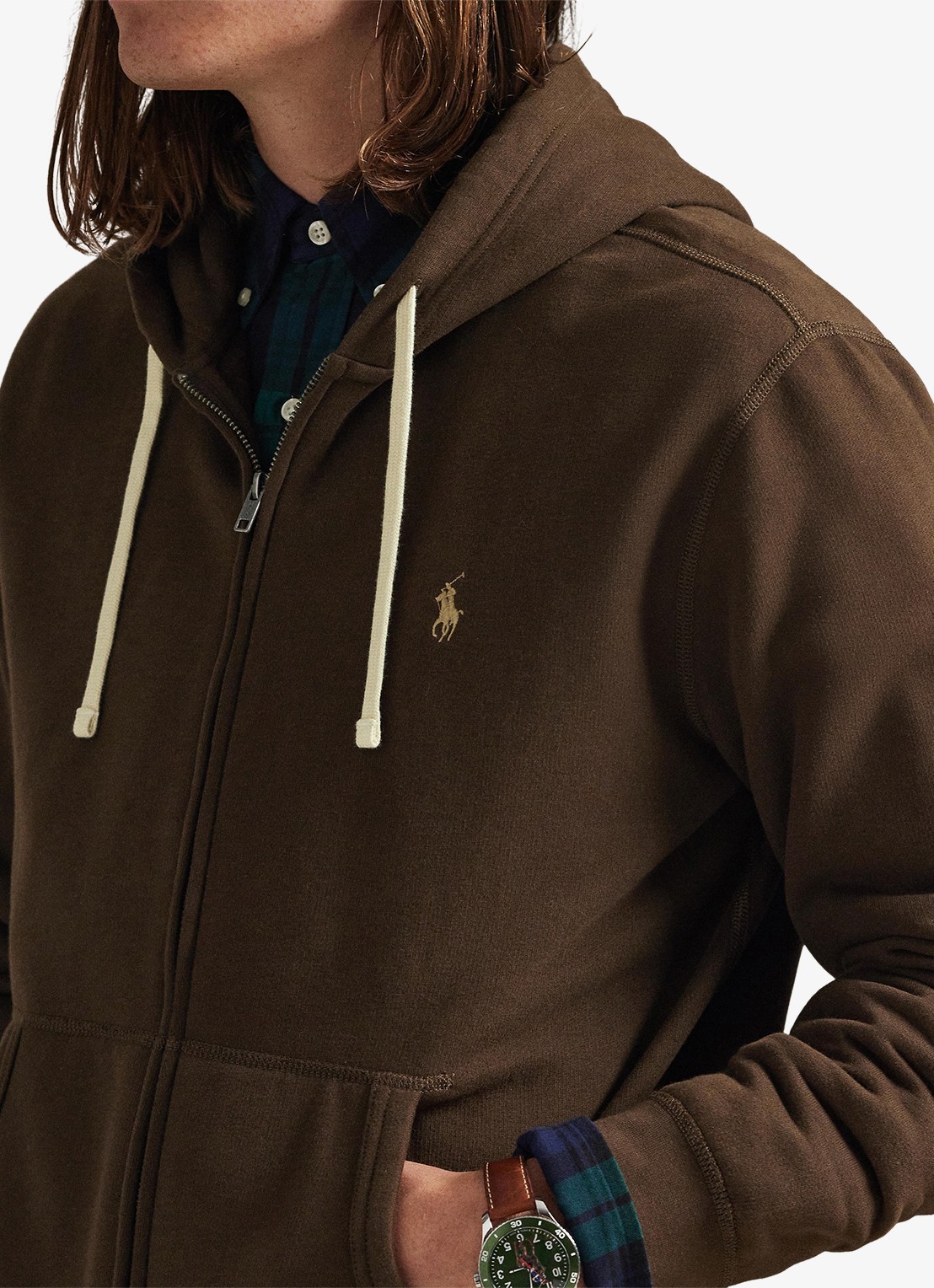Ralph Lauren Sweatvest met logoborduring - detail 5 nutmeg brown / bruin