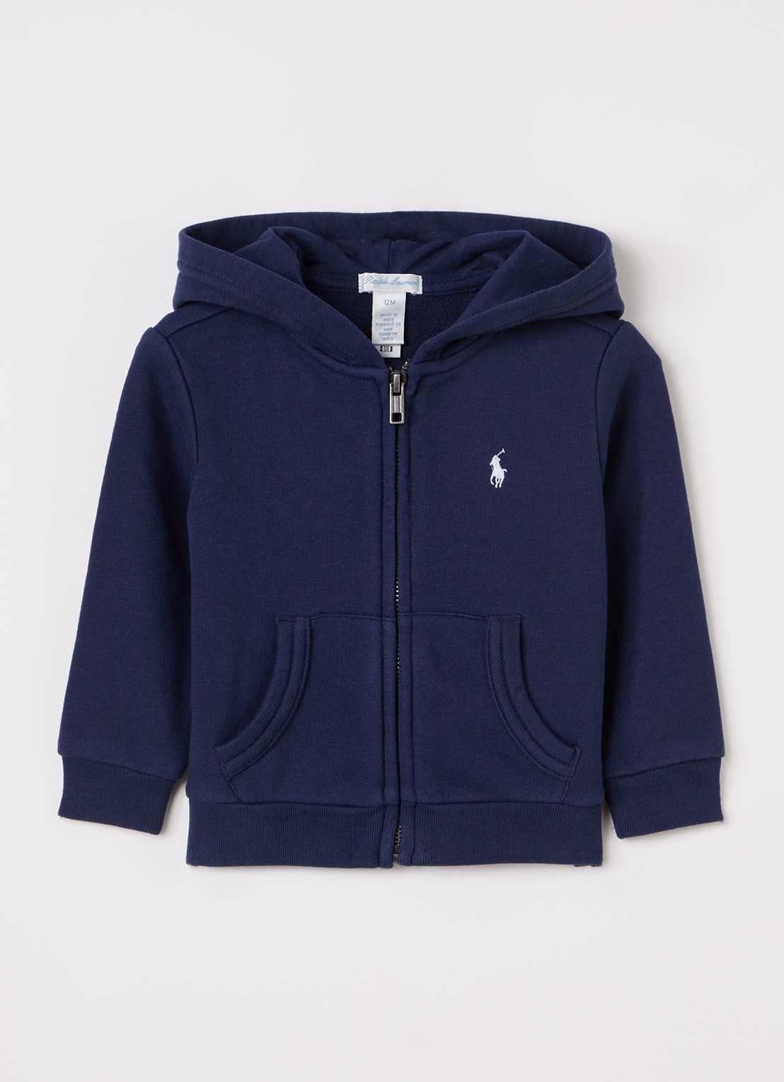 Ralph Lauren Sweatvest met logoborduring - voorkant 2 donkerblauw
