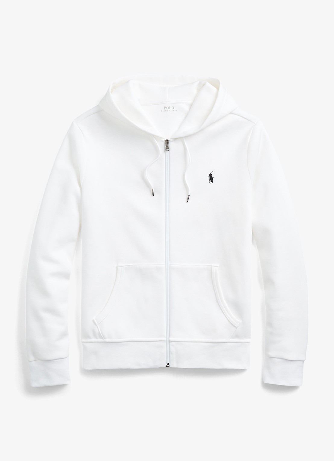 Ralph Lauren Sweatvest met steekzakken en logoborduring - voorkant 3 white / wit