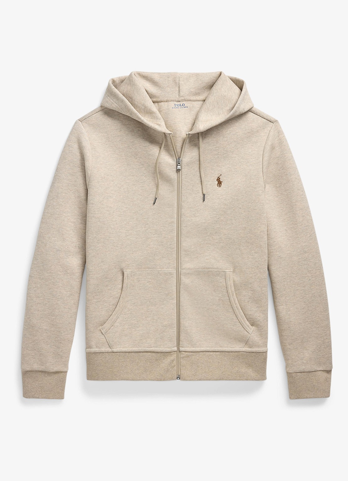 Ralph Lauren Sweatvest met steekzakken en logoborduring - voorkant 2 tuscan beige / beige