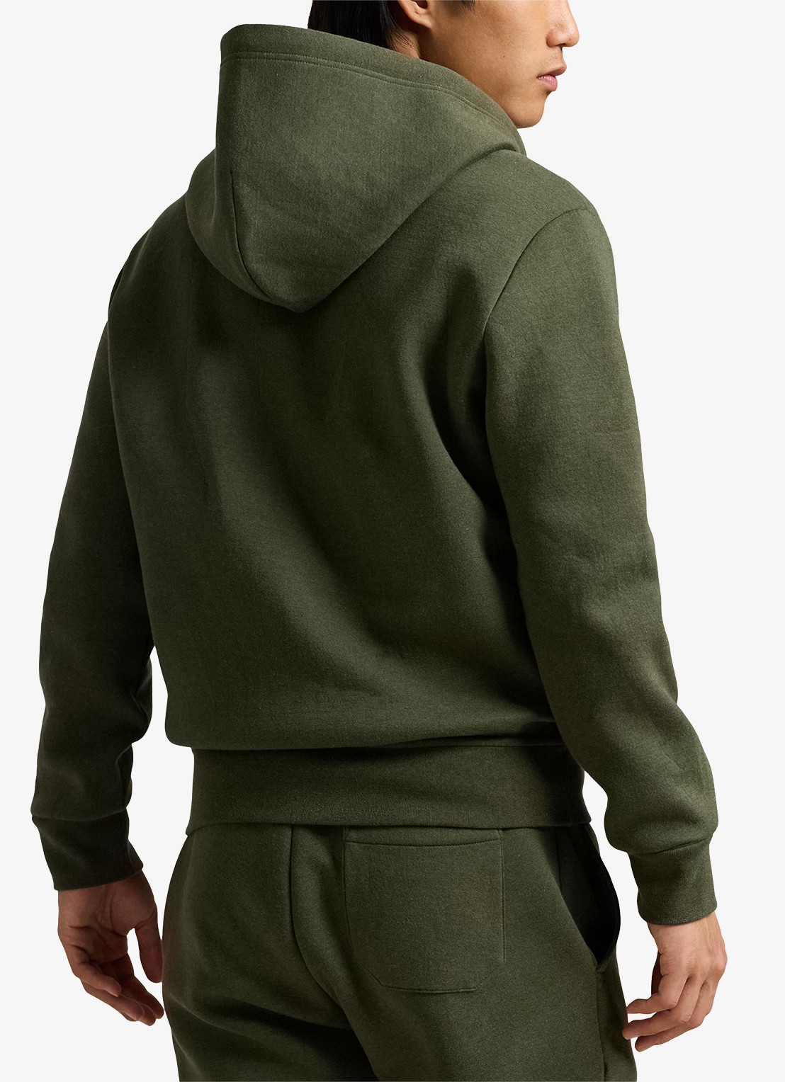 Ralph Lauren Sweatvest met steekzakken en logoborduring - achterkant 5 alphine heather / legergroen