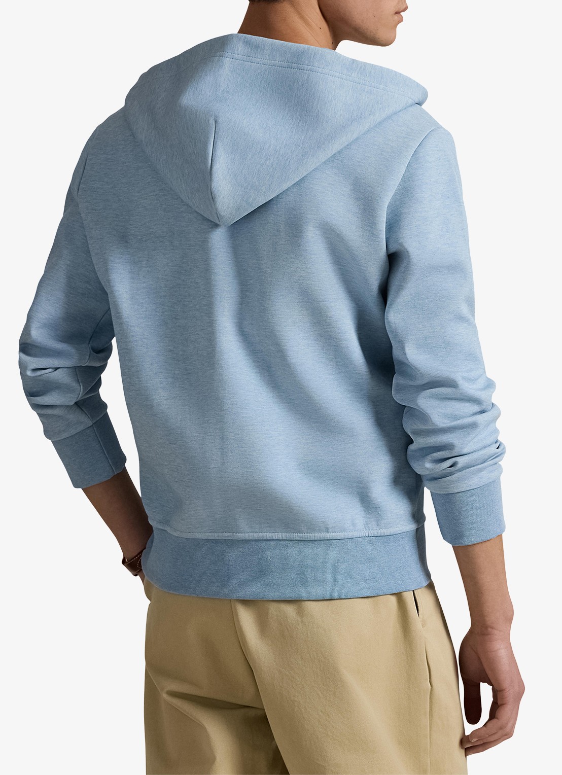 Ralph Lauren Sweatvest met steekzakken en logoborduring - achterkant modern blue heather / blauw