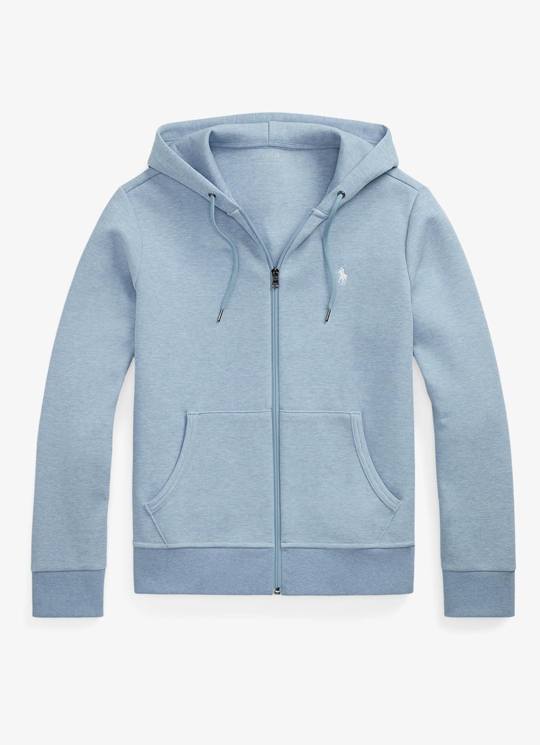 Ralph Lauren Sweatvest met steekzakken en logoborduring - voorkant 2 modern blue heather / blauw