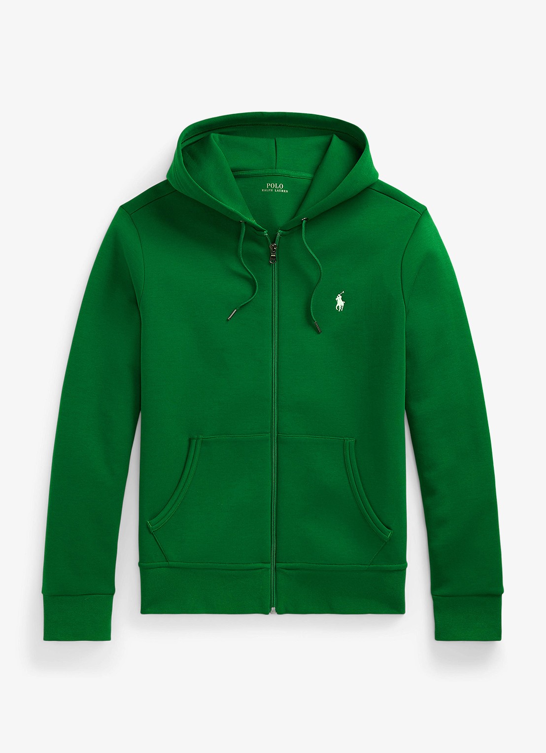 Ralph Lauren Sweatvest met steekzakken en logoborduring - voorkant 3 tennis green / donkergroen