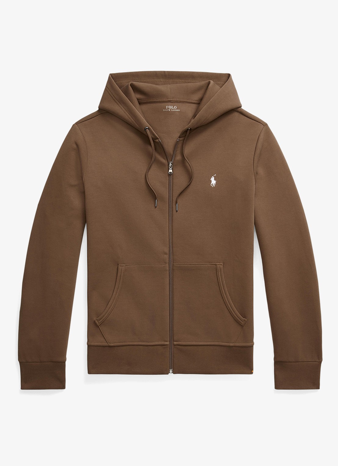 Ralph Lauren Sweatvest met steekzakken en logoborduring - voorkant 2 chestnut / lichtbruin