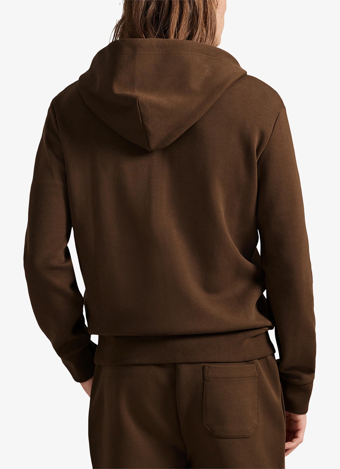 Ralph Lauren Sweatvest met steekzakken en logoborduring - achterkant 3 branch brown / bruin