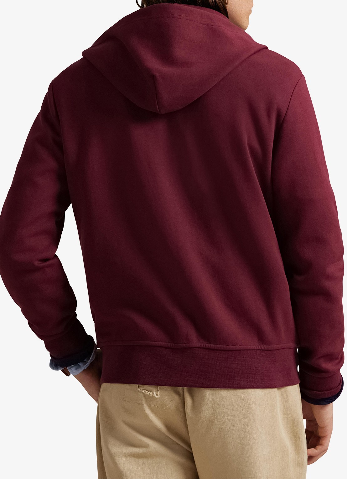 Ralph Lauren Sweatvest met steekzakken en logoborduring - achterkant 5 classic wine / wijnrood