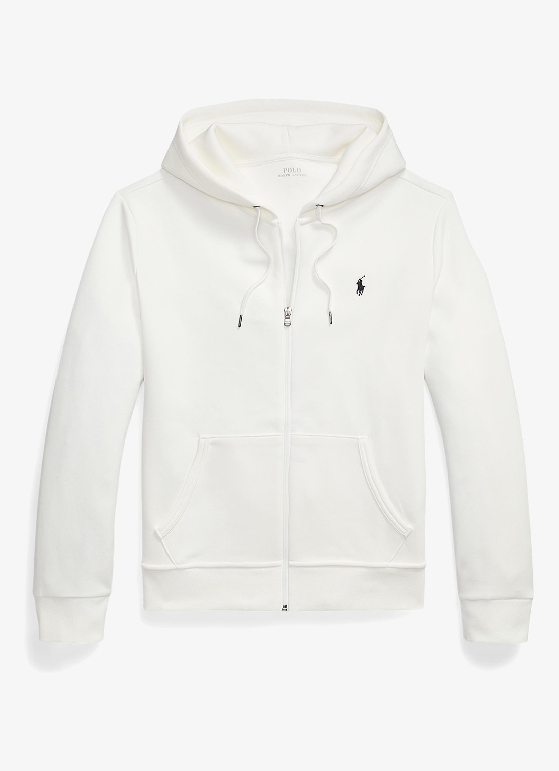 Ralph Lauren Sweatvest met steekzakken en logoborduring - voorkant 5 white / wit