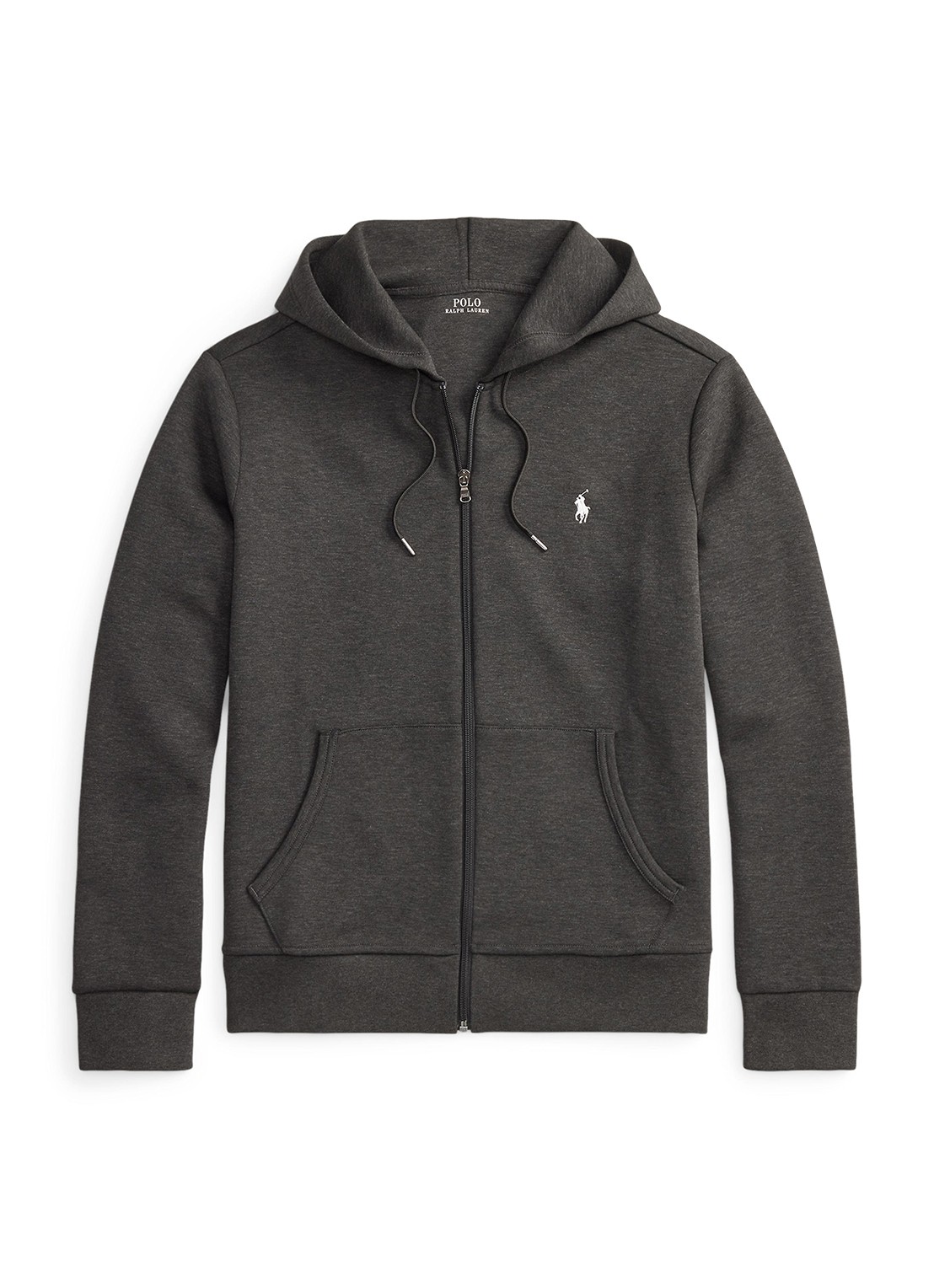 Ralph Lauren Sweatvest met steekzakken en logoborduring - voorkant 2 dark charcoal heather