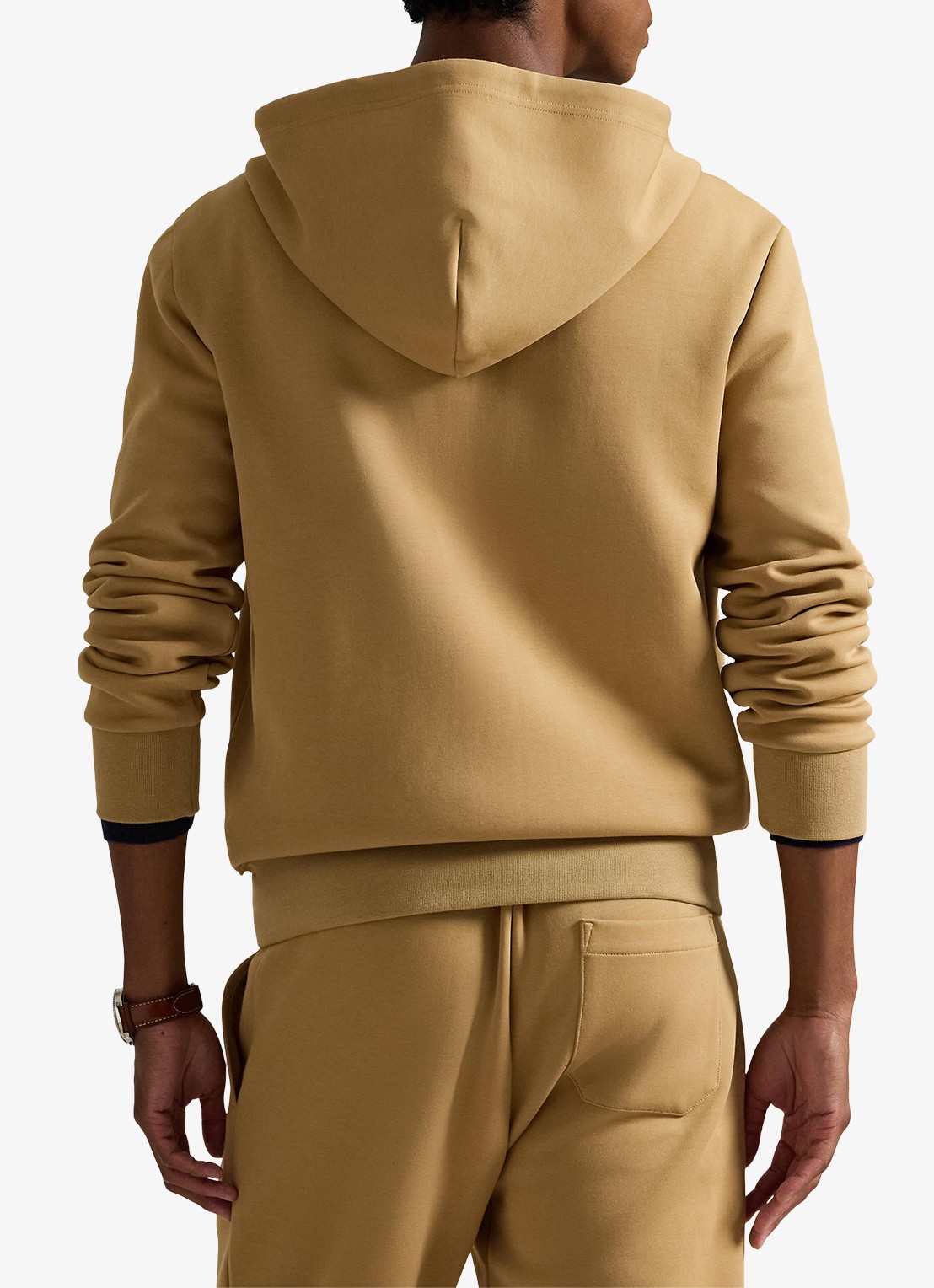 Ralph Lauren Sweatvest met steekzakken en logoborduring - achterkant 5 classic camel