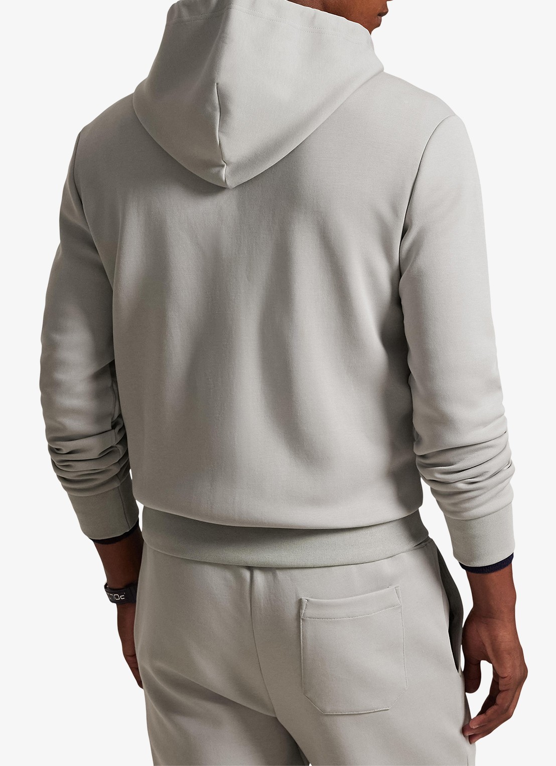 Ralph Lauren Sweatvest met steekzakken en logoborduring - achterkant 5 soft grey