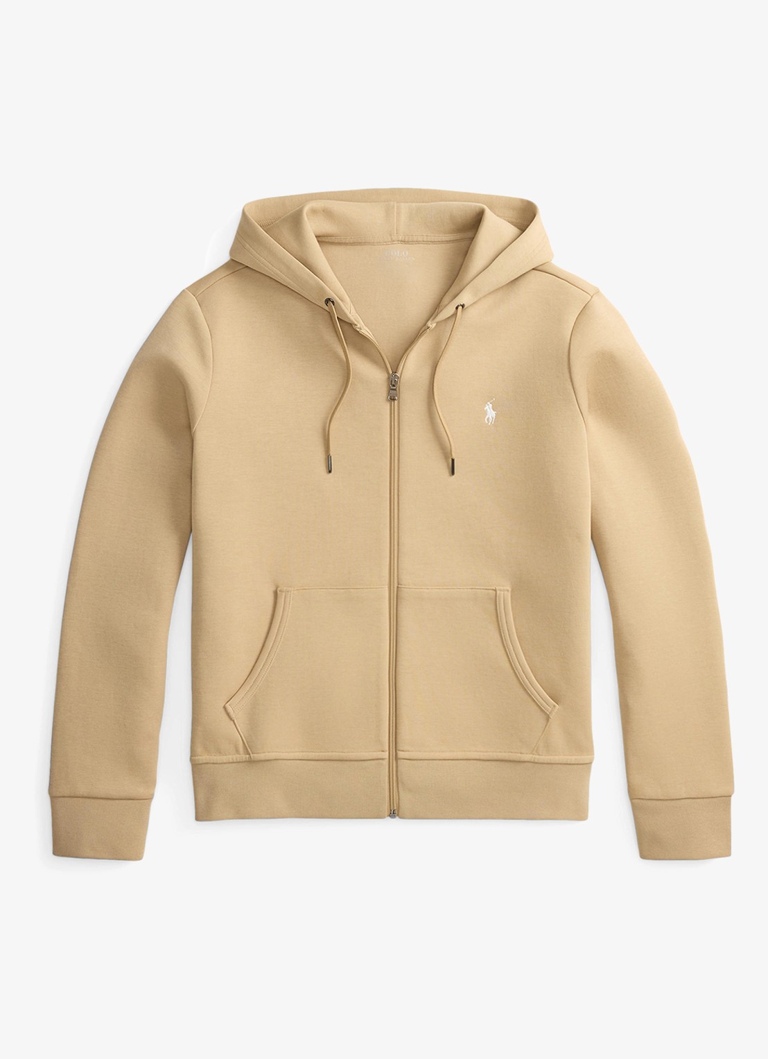 Ralph Lauren Sweatvest met steekzakken en logoborduring - voorkant 9 vintage khaki / khaki