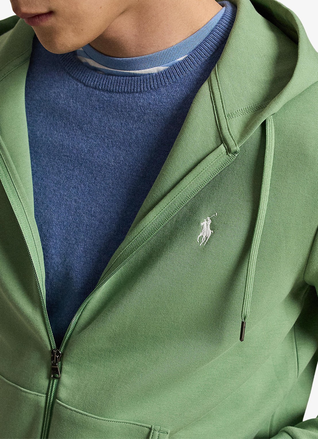 Ralph Lauren Sweatvest met steekzakken en logoborduring - detail 2 outback green / groen