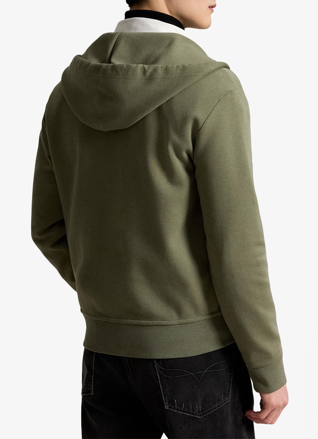 Ralph Lauren Sweatvest met steekzakken en logoborduring - achterkant cruise olive / olijfgroen