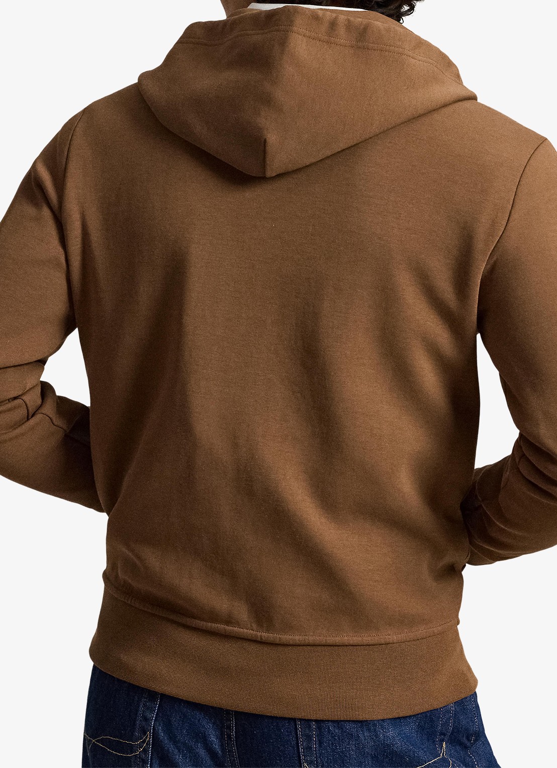 Ralph Lauren Sweatvest met steekzakken en logoborduring - achterkant 3 luggage brown / bruin