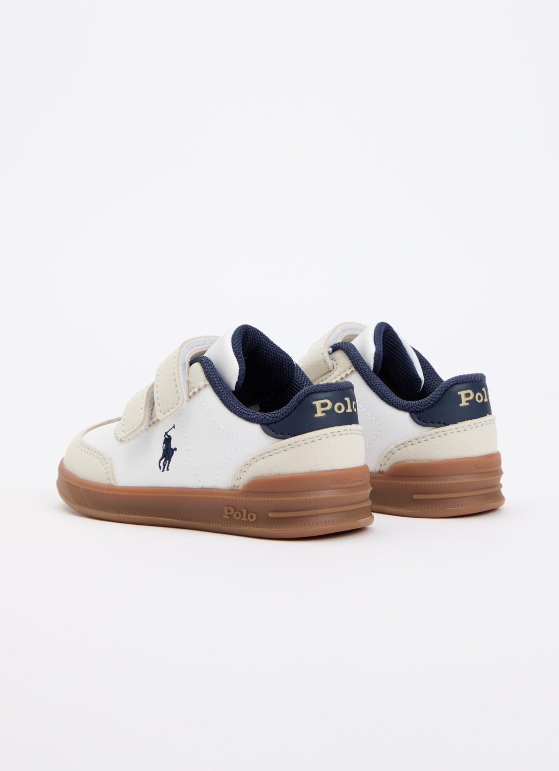 Ralph Lauren T-Hollis sneaker met logo  - achterkant 3 wit
