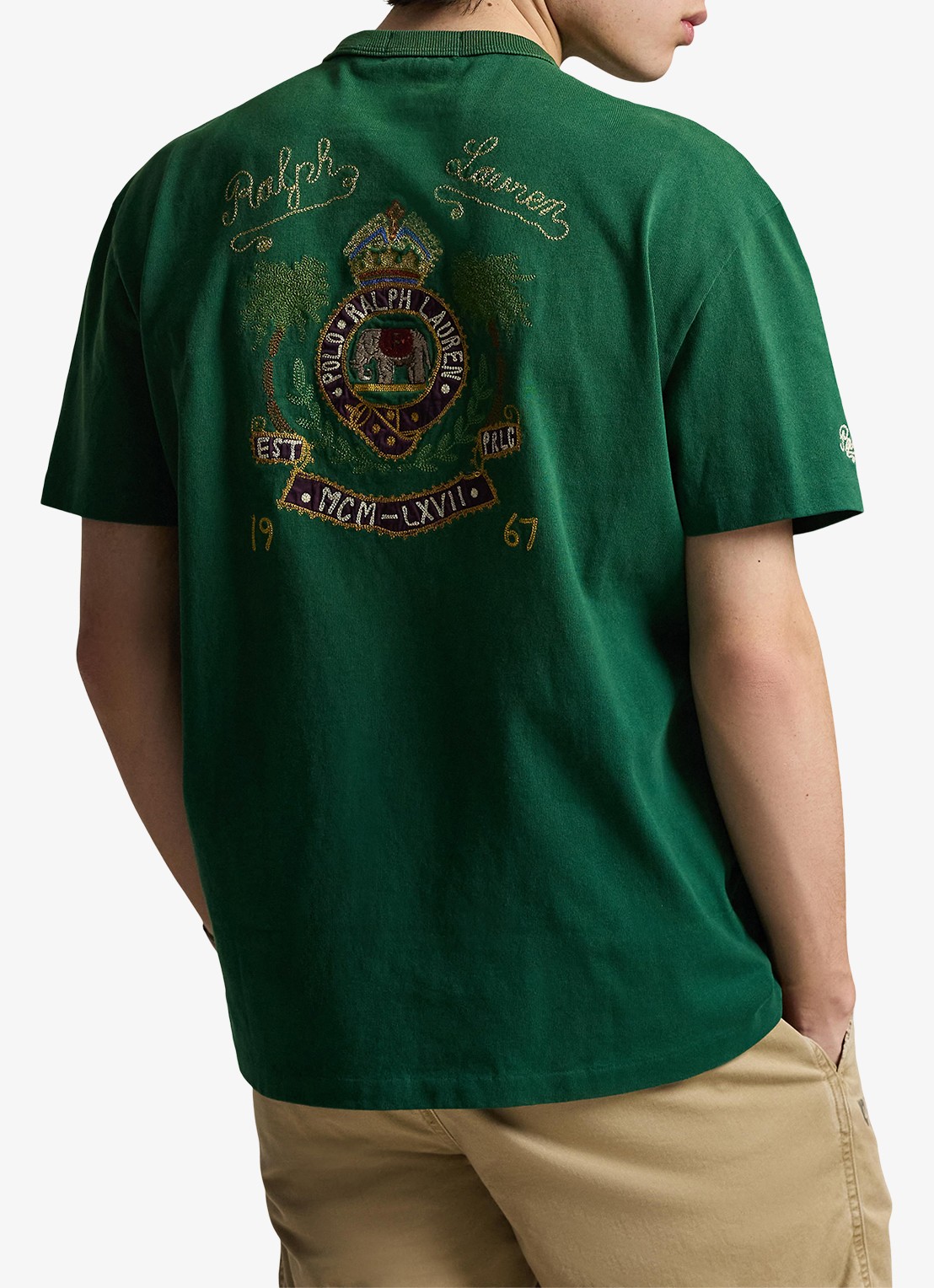 Ralph Lauren T-shirt met borduring en backprint - achterkant 3 new forest-2z8d