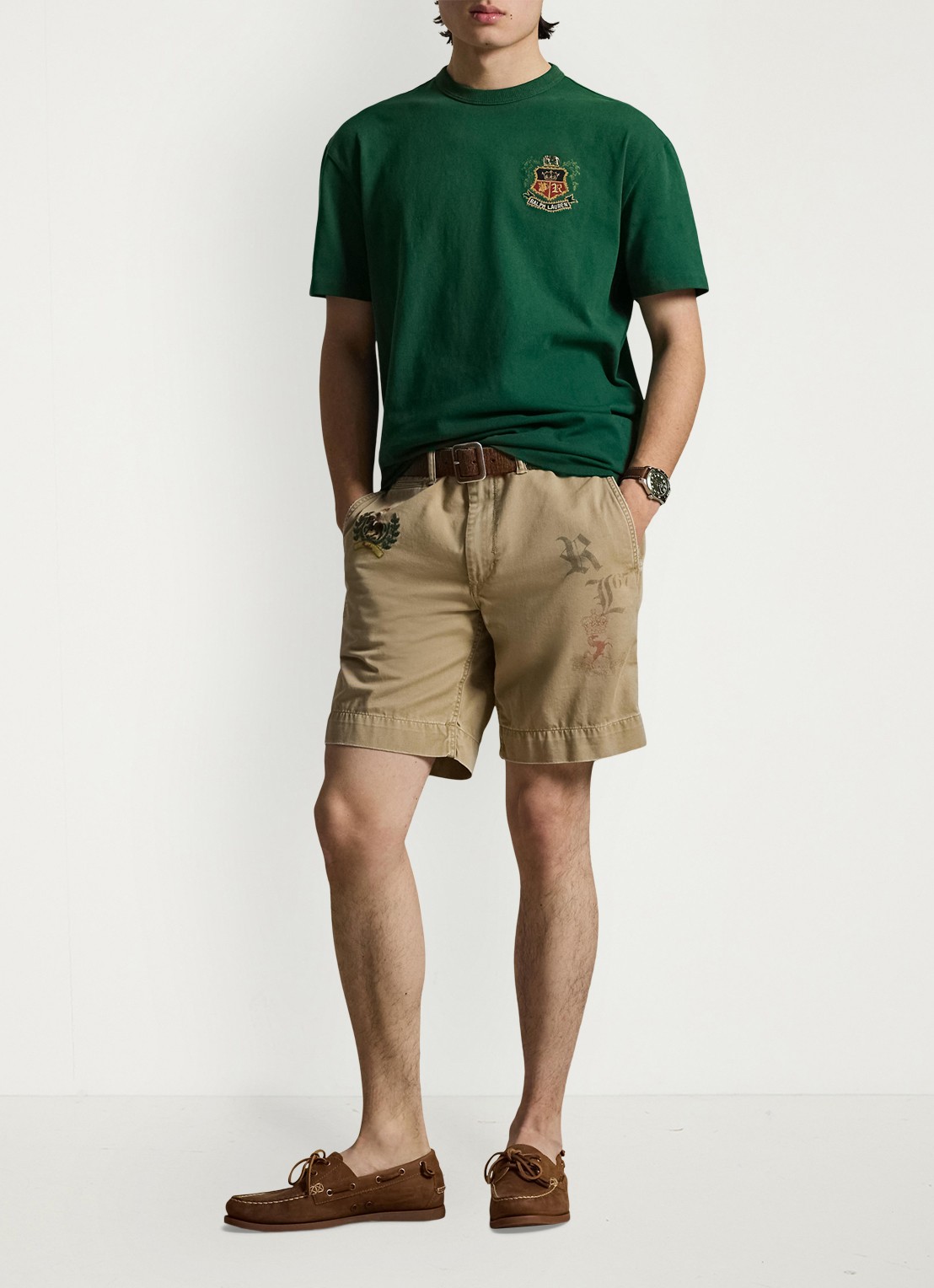 Ralph Lauren T-shirt met borduring en backprint - voorkant 2 new forest-2z8d