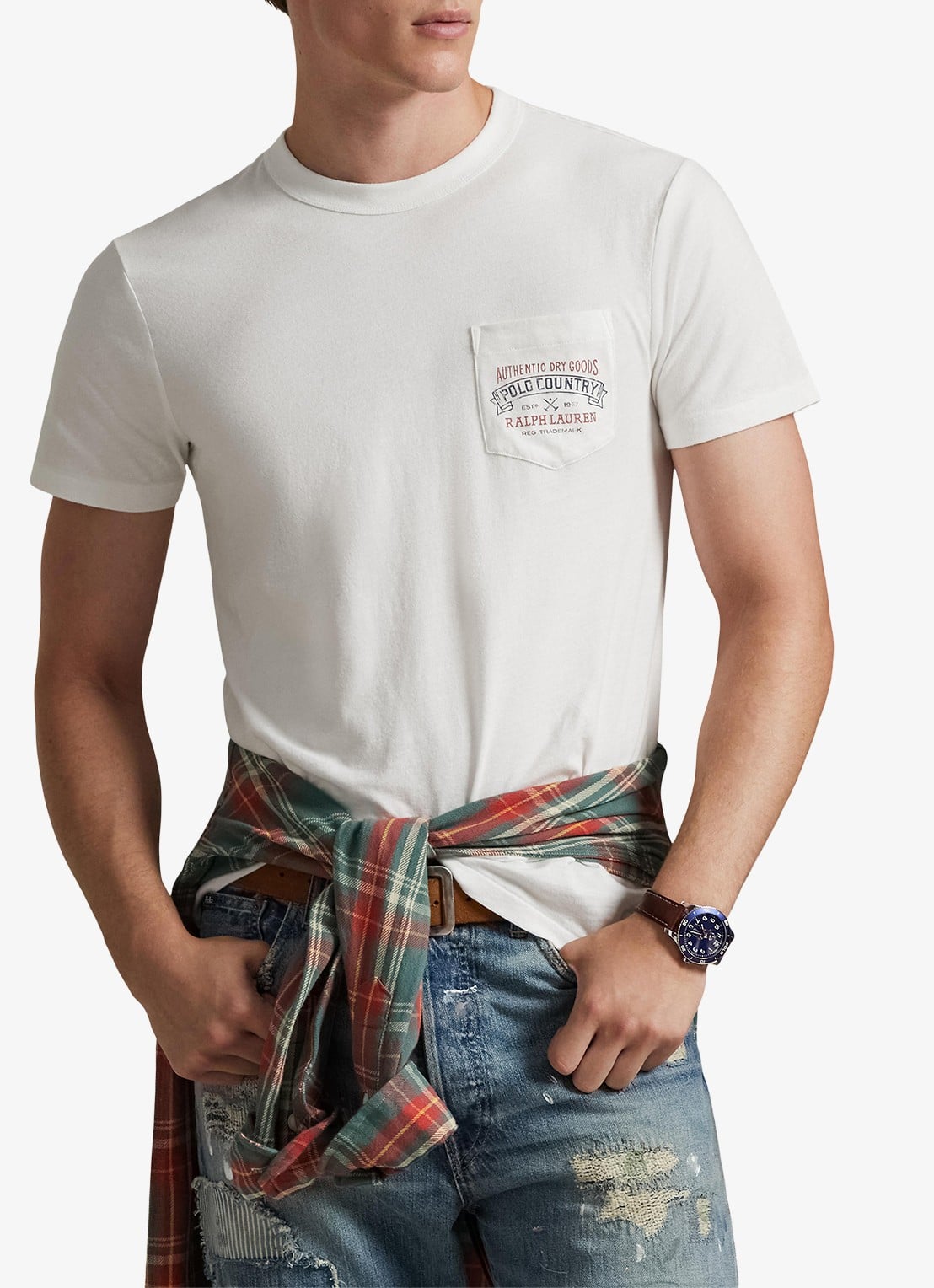 Ralph Lauren T-shirt met front- en backprint - detail white / wit