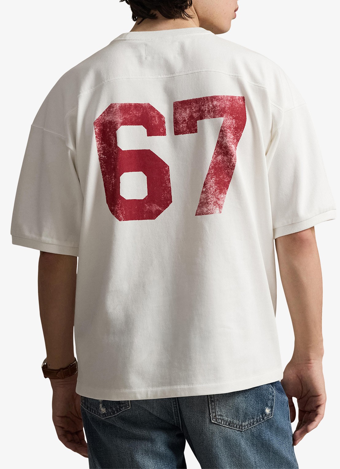 Ralph Lauren T-shirt met front- en backprint - achterkant 3 ceramic white / wit