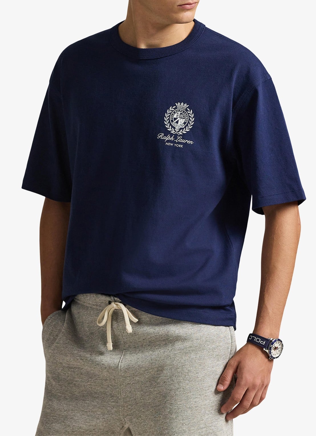 Ralph Lauren T-shirt met logo- en backprint - detail 4 donkerblauw