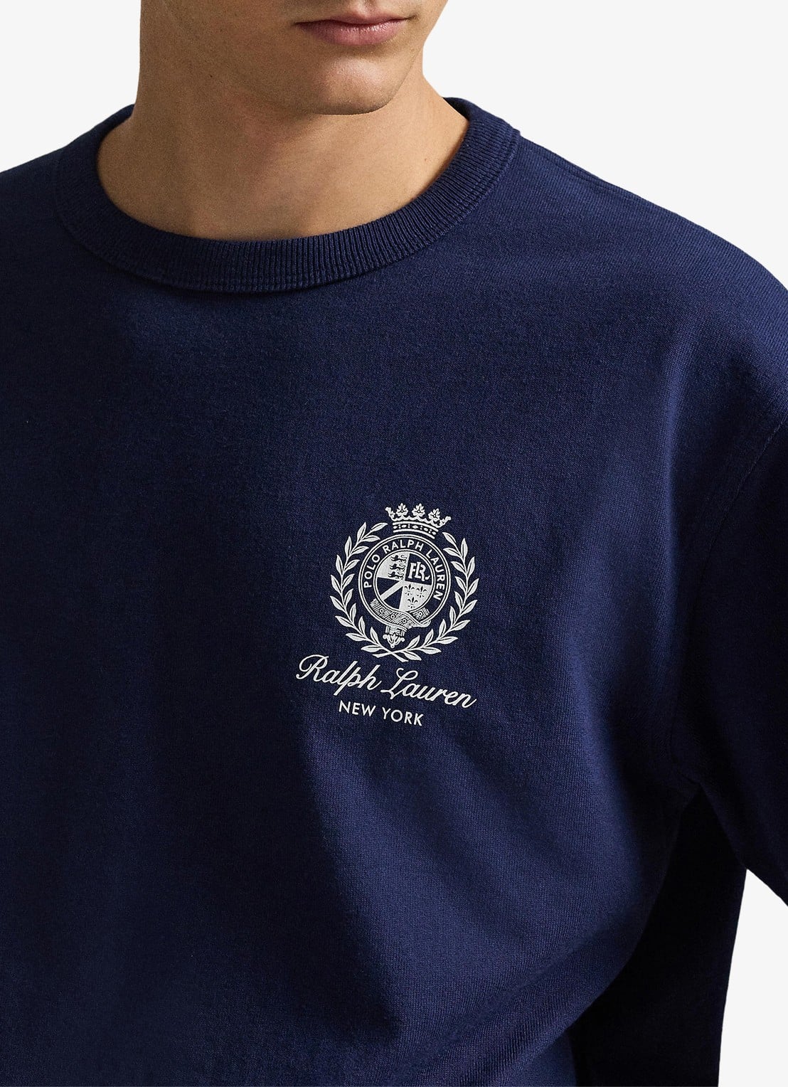 Ralph Lauren T-shirt met logo- en backprint - detail 5 donkerblauw