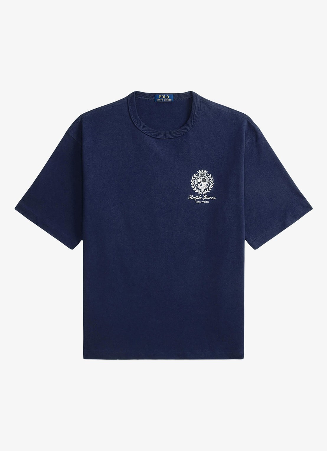 Ralph Lauren T-shirt met logo- en backprint - voorkant donkerblauw